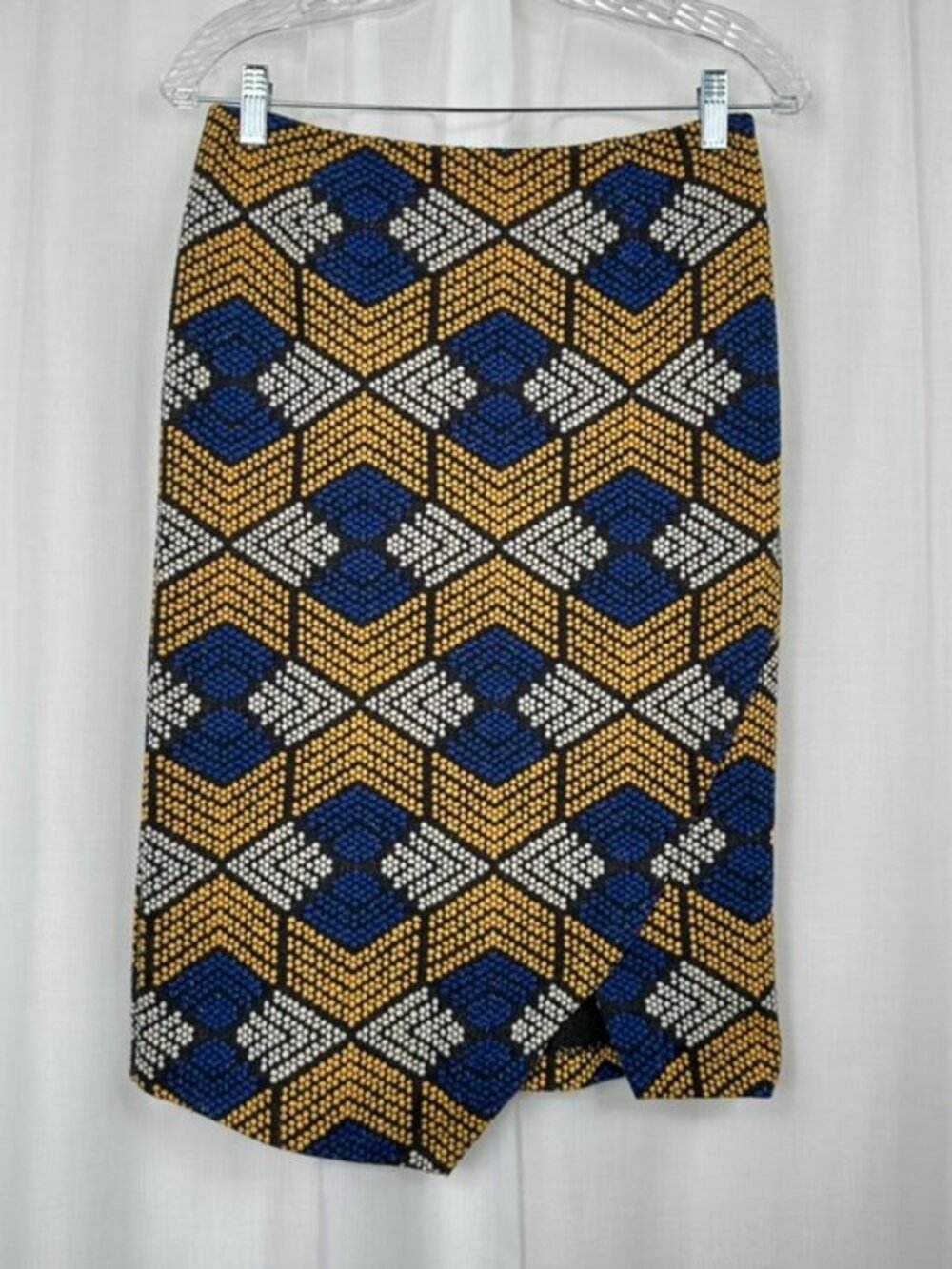 Anthropologie Maeve Kanara Geometric‎ Knit Pencil Skirt 6 Multicolor Knee Length